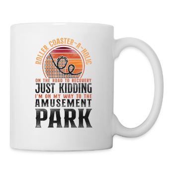 Montagnes russes Vintage Retro - Mug blanc - blanc - Droite