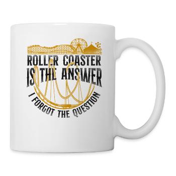 Roller Coaster Vintage Roller - Tasse - Weiß - Rechts