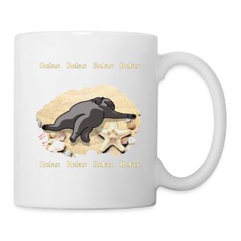 Cat on beach - Mug - white - Right