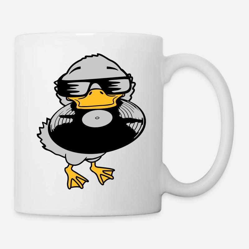 Schallplatte Party Entenküken Vinyl - Tasse - Weiß