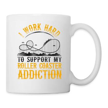 Roller Coaster Vintage I Work Hard - Mug - white - Right
