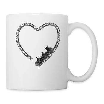 Montagnes russes Heart Vintage - Mug blanc - blanc - Droite