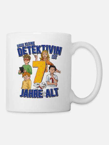 TKKG Junior 7. Geburtstag Sieben Gelb Geschenk - Tasse - Weiß