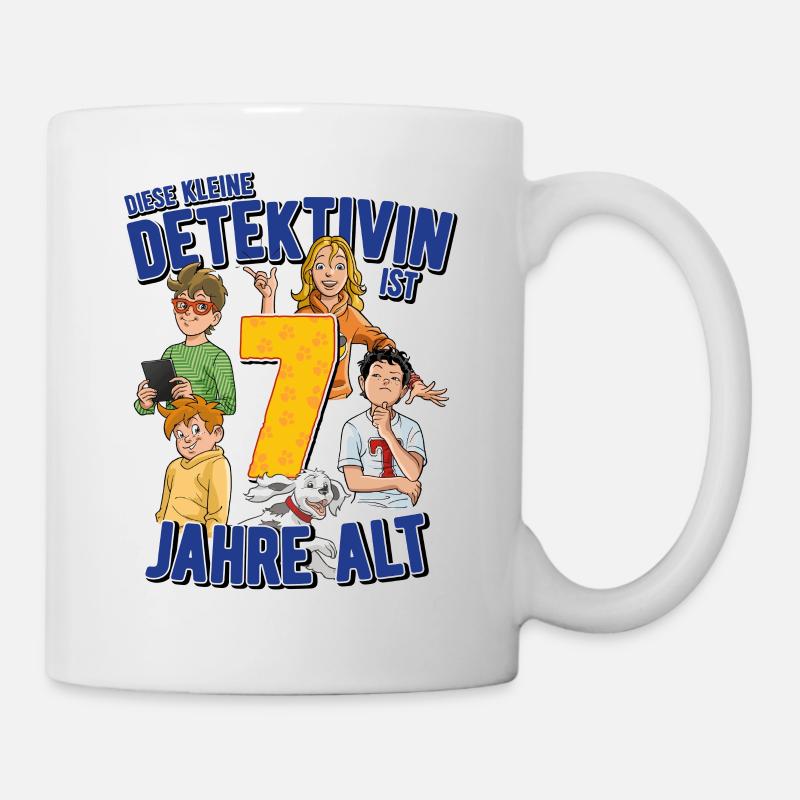 TKKG Junior 7. Geburtstag Sieben Gelb Geschenk - Tasse - Weiß