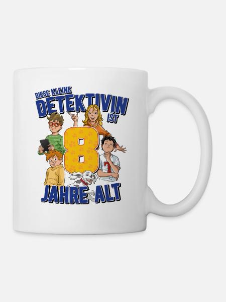 TKKG Junior 8. Geburtstag Acht Jahre Gelb Geschenk - Tasse - Weiß
