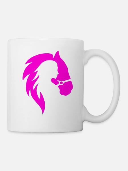 Cheval & Femme Yoga SPORT Tshirt d'anniversaire - Mug blanc - blanc