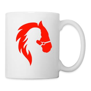 Tshirt Red Horse and Woman Natural Nature 2022 - Mug - white - Right