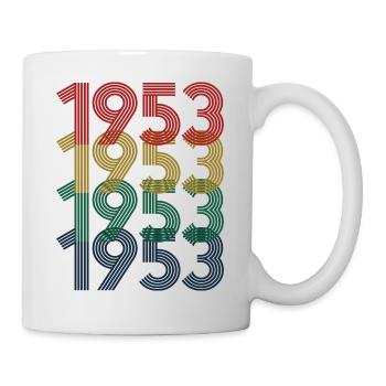 Cool Retro 1953, 70 ans, cadeau de 70e anniversaire - Mug blanc - blanc - Droite
