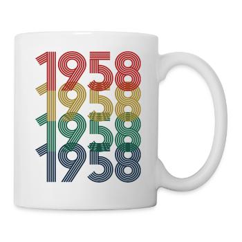 Cool Retro 1958, 64 ans, cadeau de 64e anniversaire - Mug blanc - blanc - Droite