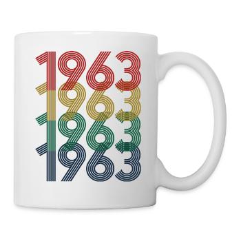 Cool Retro 1963, 60 ans, cadeau de 60e anniversaire - Mug blanc - blanc - Droite