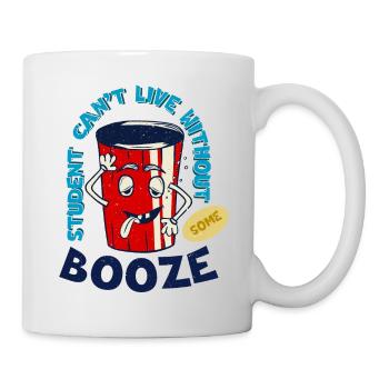 Betrunkener Becher coole shirts at / ch - Tasse - Weiß - Rechts