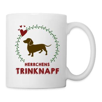 Herrchens Trinknapf Dackel - Tasse - Weiß - Rechts