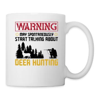Buck Deer Hunting Hunter Warning - Tasse - Weiß - Rechts