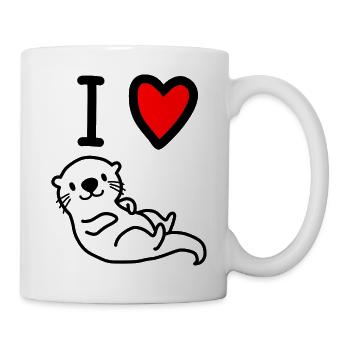 I love Otter - Mug - white - Right