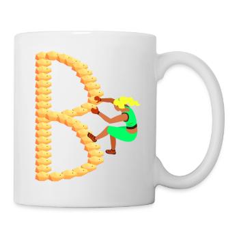 Climbing, Bouldering, Sport Climbing, Climbing Wall, Top - Mug - white - Right