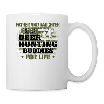 Buck Deer Hunting Hunter Father - Tasse - Weiß - Rechts