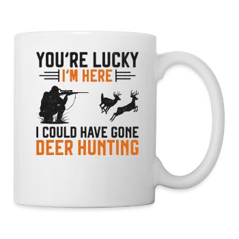 Chasseur de cerfs Buck Vous êtes - Mug blanc - blanc - Droite