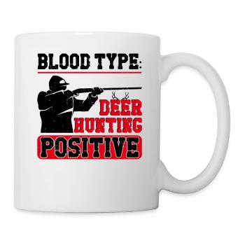 Buck Deer Hunting Hunter Blood - Tasse - Weiß - Rechts