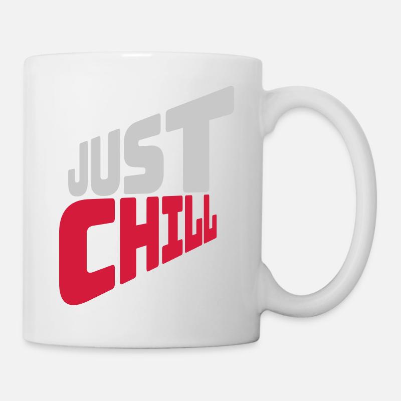 Just Chill Text Logo - Mug blanc - blanc