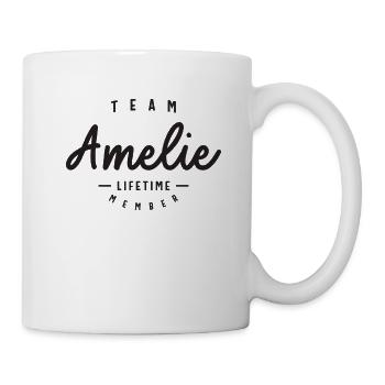 Team Amelie Lifetime Member Personalized Name - Mug - white - Right