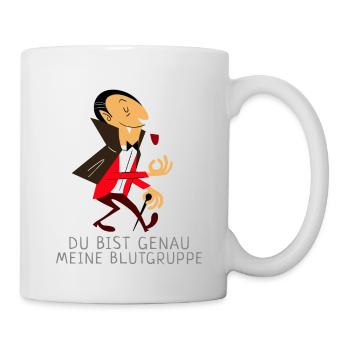 Meine Blutgruppe - Tasse - Weiß - Rechts