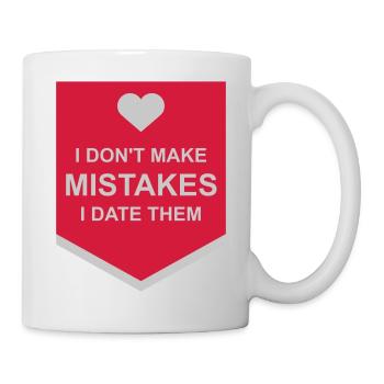 Date Mistakes Zitat Logo - Tasse - Weiß - Rechts