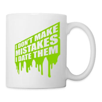 Date Mistakes Zitat Logo - Tasse - Weiß - Rechts