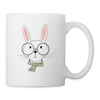 Hipster Hase - Tasse - Weiß - Rechts