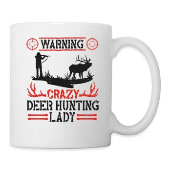 Buck Deer Hunting Hunter Girl - Tasse - Weiß - Rechts