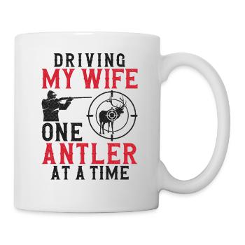 Buck Deer Hunting Hunter Femme - Mug blanc - blanc - Droite