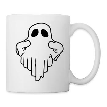 Comic funny floating ghost - Mug - white - Right