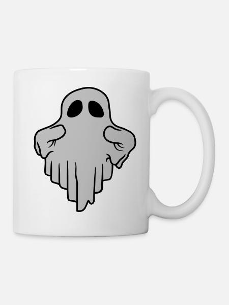 Lustiger schwebender Geist Comic - Tasse - Weiß
