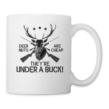 Buck Deer Hunting Hunter Pun Deer - Tasse - Weiß - Rechts