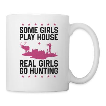Buck Deer Hunting Hunter Girl Some - Mug - white - Right