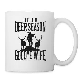 Buck Deer Hunting Hunter Husband - Tasse - Weiß - Rechts
