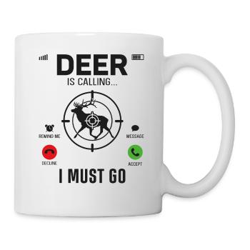 Buck Deer Hunting Hunter Phone - Mug - white - Right