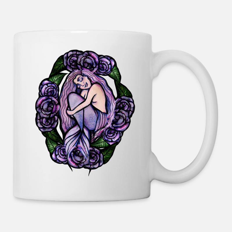 Meerjungfrau Lila - Tasse - Weiß