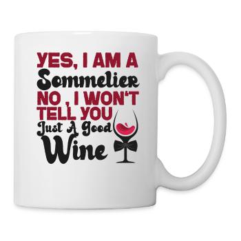 Dégustation de vin de sommelier - Mug blanc - blanc - Droite