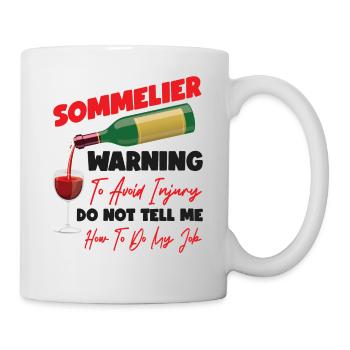 Sommelier Wine Drinking Tasting - Mug - white - Right