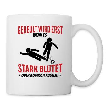 Fussballer Fussballspieler Fussball Sprüche Foul - Tasse - Weiß - Rechts