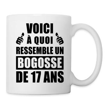 bogosse de 17 ans / cadeau anniversaire 25 ans - Mug blanc - blanc - Droite