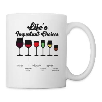 Dégustation de vin de sommelier - Mug blanc - blanc - Droite