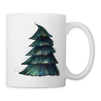Immergrüne Blaufichte - Tasse - Weiß - Rechts