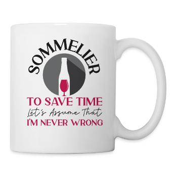 Sommelier Wine Drinking Tasting - Tasse - Weiß - Rechts