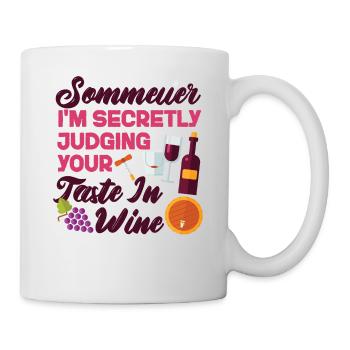 Sommelier Wine Drinking Tasting - Tasse - Weiß - Rechts