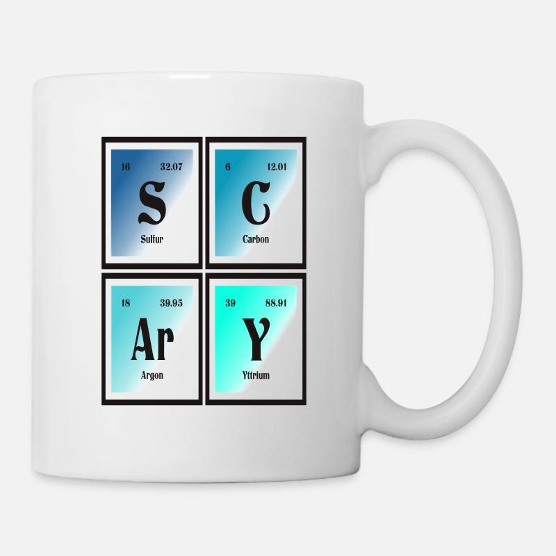 | effrayante Tableau périodique des éléments - Mug blanc - blanc