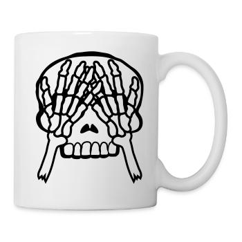 Nothing see skull hands - Mug - white - Right