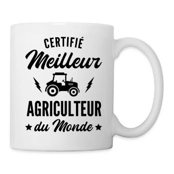 Certifié meilleur agriculteur - Mug blanc - blanc - Droite