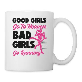 Running Runner Half Marathon Girl - Tasse - Weiß - Rechts