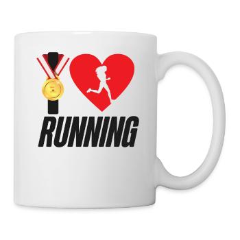 Running Runner Half Marathon Heart - Tasse - Weiß - Rechts